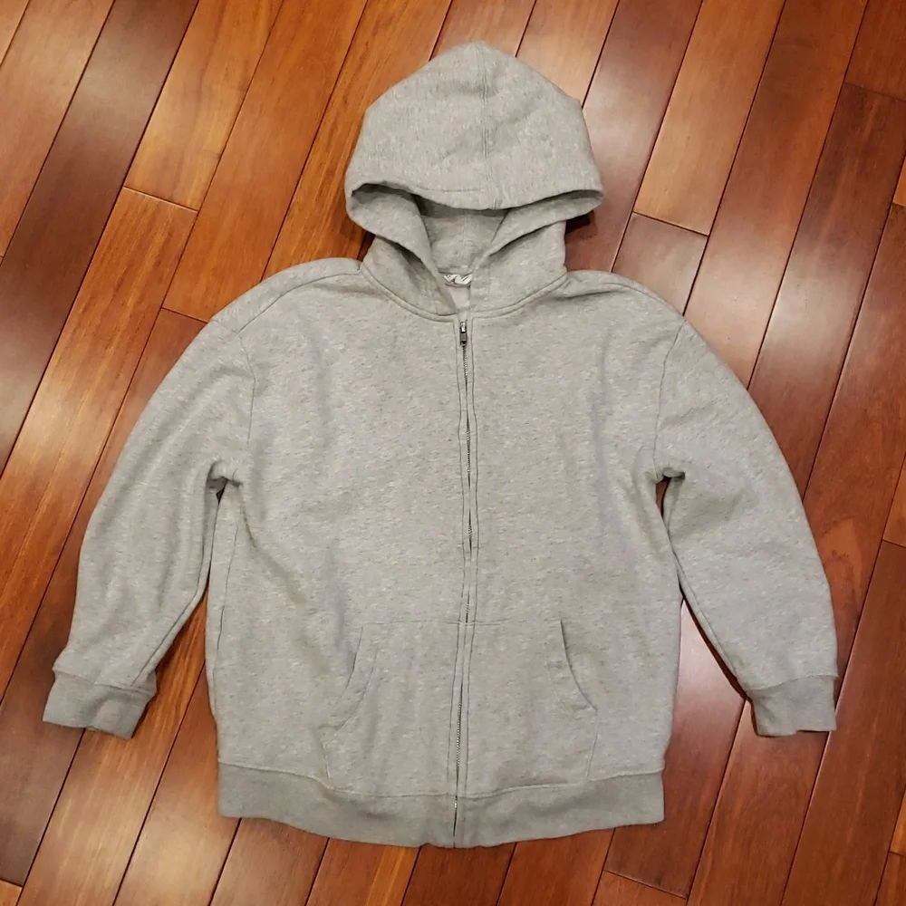 Gap Teen size 12 Full Zip Hoodie Sweatshirt. Heathered Gray